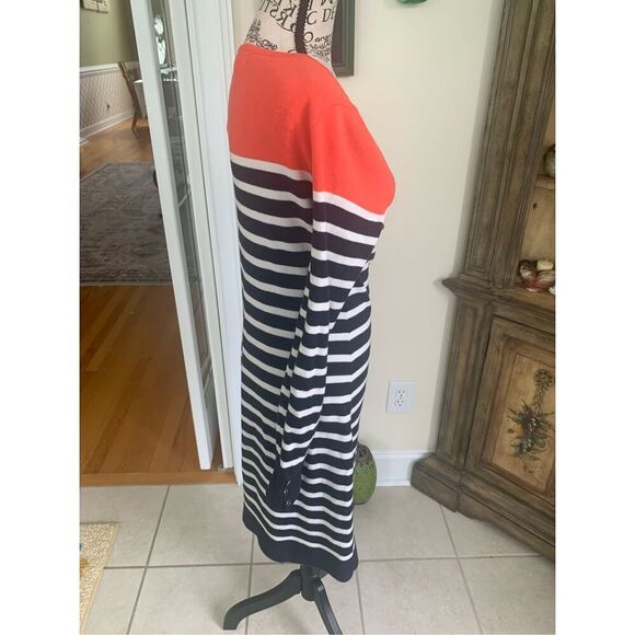 Banana Republic Stripped Navy Blue Dress - Picture 4 of 9